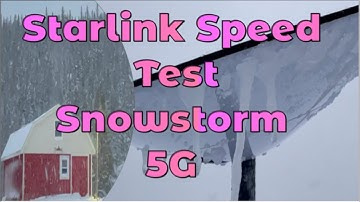 Starlink speed test during snowstorm #Starlink #SpaceX