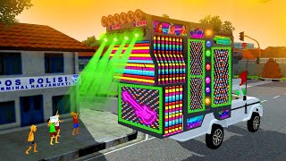 छोटे छोटे बच्चों के पास किया डीजे ने डांस Bus simulator Indonesia ! Dj pickup mod ! Bussid game screenshot 2
