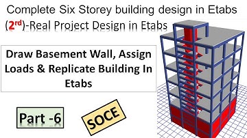6. Complete building design in Etabs 2019 | Real Project Design | Draw Basement Wall, Assign Loads