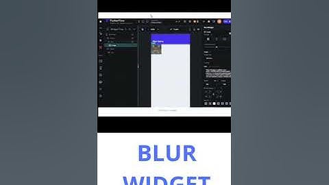 FLUTTERFLOW BLUR WIDGET #flutterflow #videotutorial #shorts #blur
