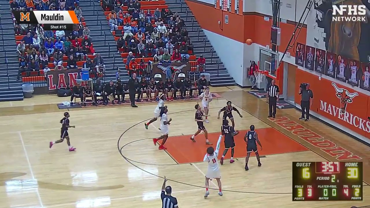 Team Highlights  Varsity Boys Basketball Hillcrest High School vs  Mauldin High School   Mauldin