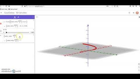 Using Geogebra to graph a vector function