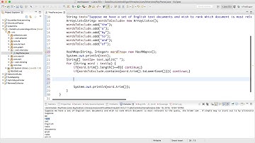سؤال برمجي من مقابلة عمل.  ايجاد  كلمات مهمة في قطعة