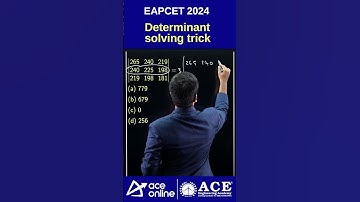 #eapcet2024 | #determinants Solving Tricks #mathematics #eapcetpreparation | #aceonline