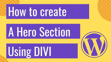DIVI hero Section | How to create a hero section in WordPress using the DIVI page builder