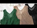How to Crochet a Mesh Vest | Lightweight Summer Top Tutorial