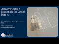 Data Protection Essentials for Greek Tutors