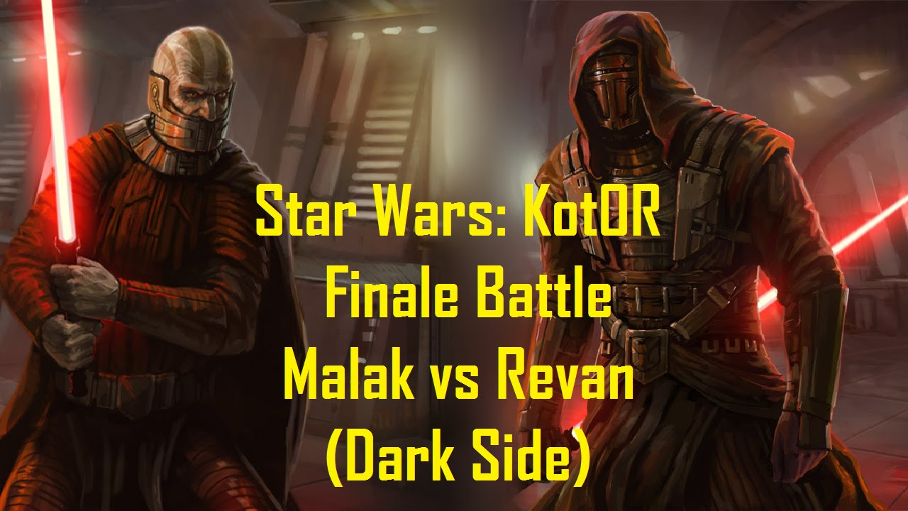 Star Wars KotOR Revan vs Malak (Dark Side) Final Battle YouTube