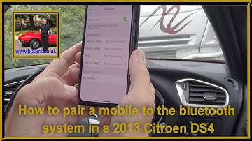 How to pair a mobile to the bluetooth system in a 2013 Citroen DS4