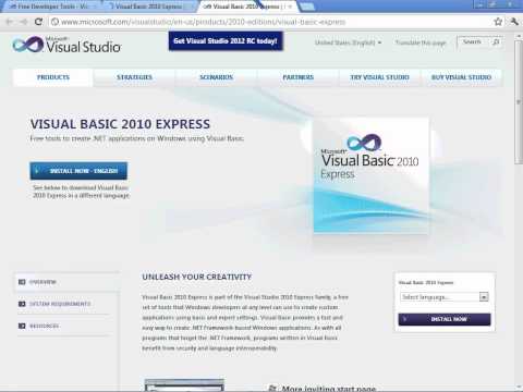 VB.NET Tutorial 1 - Downloading Free VB.NET (Visual Studio)