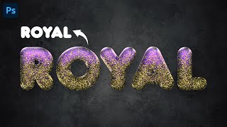 How to Create an Easy Gold Glitter Text Effect in Adobe Photoshop | FREE PSD screenshot 1