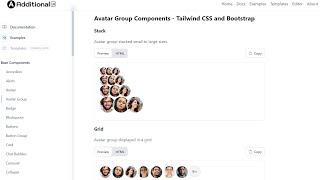 Famous Additional UI | Avatar Group | Bootstrap and Tailwind CSS Wealth