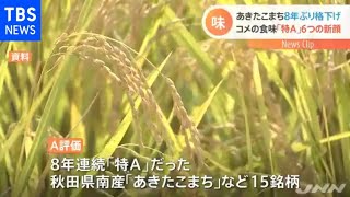 コメの食味ランキング、秋田県南産「あきたこまち」が８年ぶり格下げ