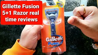 Gillette Fusion 5+1 Razor real time reviews | Gillette Fusion vs Gillette Fusion Power |Men's Razors