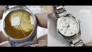 Longines Conquest Watch that's completely rusty.Restoration/Rebuild.#83.