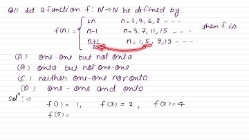 Let f:N-N be defined by f(n) ={2n if n=2,4,6,8..,n-1 if n=3,7,11,15….,(n+1)/2 if n=1,5… } then f is