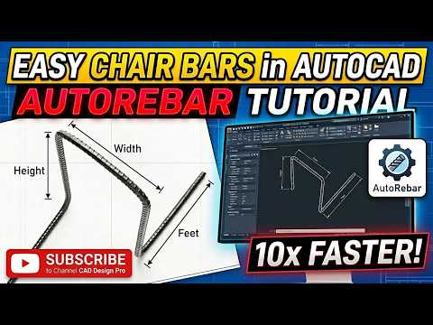How to Create Chair Bar in AutoCAD Using AutoRebar | Rebar Detailing Tutorial #Autorebar #autocad