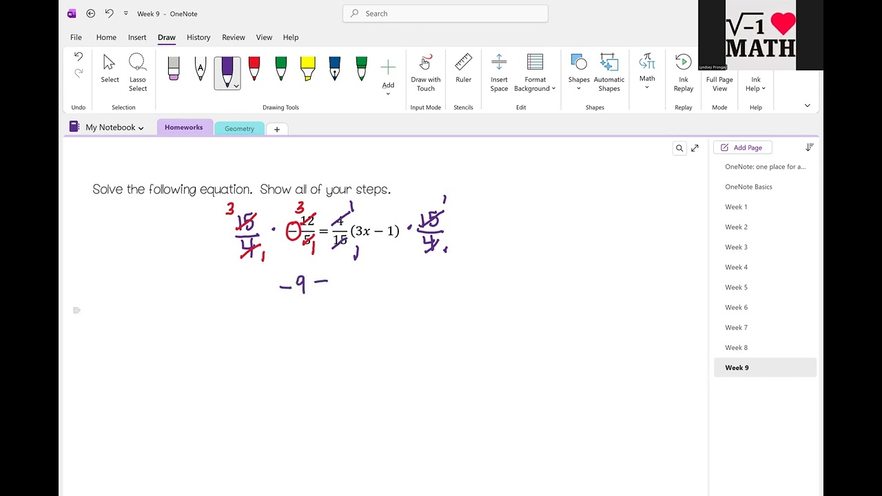 Math 8 Homework Explanations - Week 9 - Monday