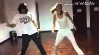 Stephanie Cayo y Macs bailando Back It Up