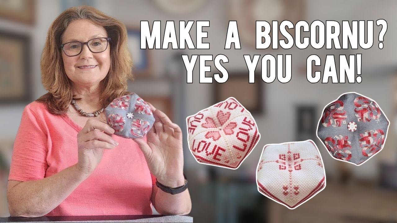 Cross Stitching a Biscornu is Easy... with this FlossTube Tutorial