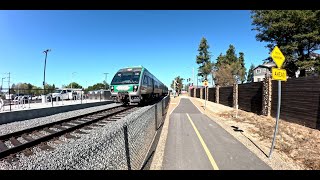 SMART Train Pathway | Petaluma-Petaluma North | Cycling POV 4K
