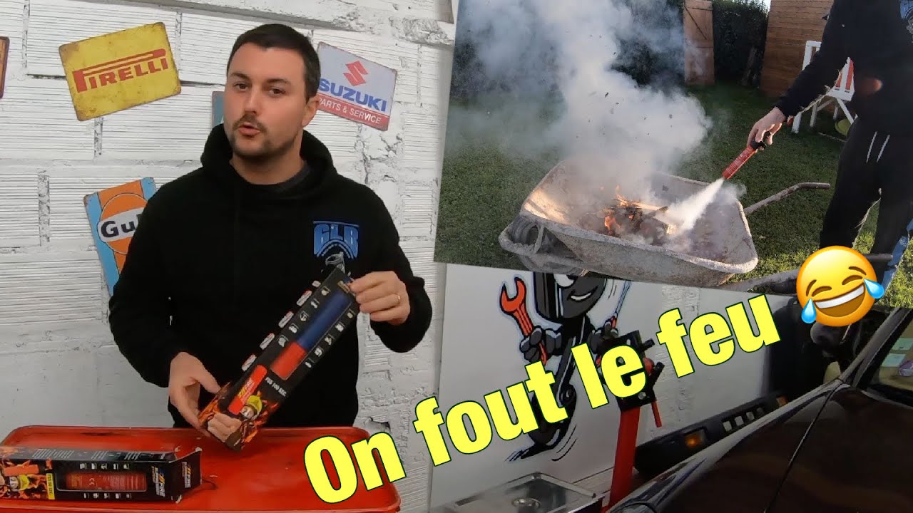 Plus léger et plus compacte qu'un extincteur😲l'inhibiteur de feu! On joue les Pyromane😂