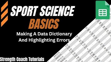 Using a Data Dictionary and Highlighting Errors in Dataset