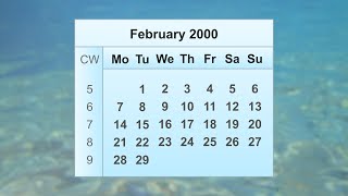 February 2000 Calendar