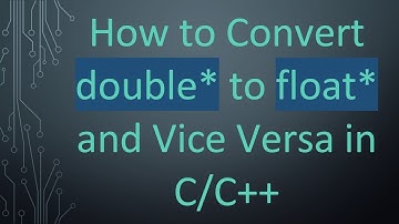 How to Convert double* to float* and Vice Versa in C/C++