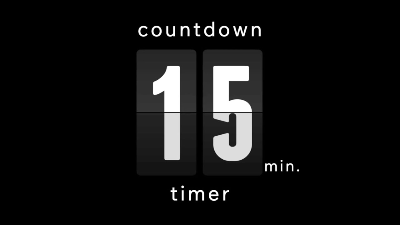 15 min countdown timer / flip timer • no music • only bell / deep focus ...