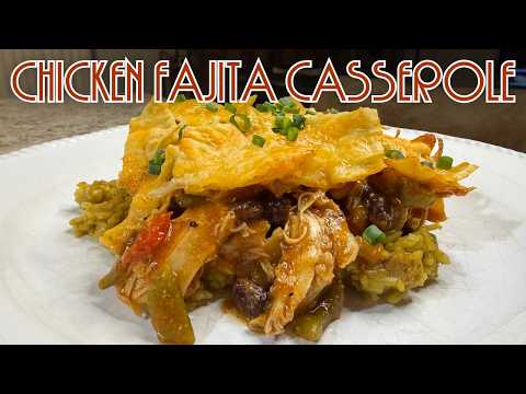 The Easiest Chicken Fajita Casserole You'll Ever Make! #chickenfajita #easyrecipe #dinner #cooking