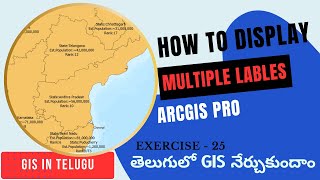 How to Display Multiple Lables in #arcgispro || GIS in Telugu