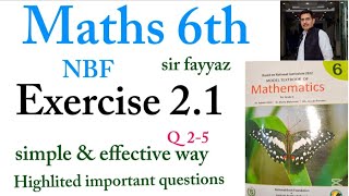 Maths class 6th | exercise 2.1 | ex 2.1 | Q 2-5 | NBF | unit 2 | Integers | grade 6