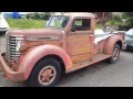 Unrestored Diamond T pickup truck