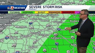 WATCH: Clouds and warm breezes return, storm risk Friday
