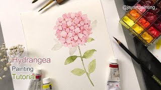 hydrangea painting paint easy watercolor tutorial beginners paintings beginner flowers