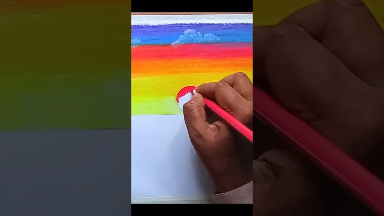 Ocean Sunset Palm Tree Drawing 