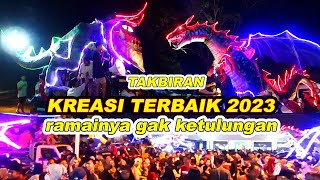 Magnificent..!! Takbiran Eid Al-Fitr 2023 / 1444 takbir parade around Demak, Central Java