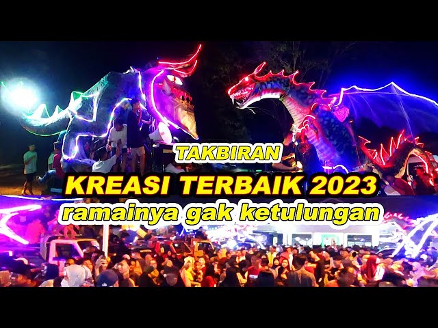 Megah..!! takbiran idul fitri 2023 / 1444 pawai takbir keliling Demak Jawa Tengah class=