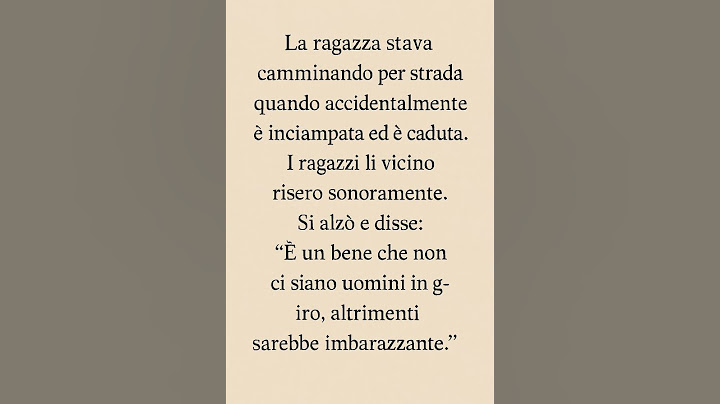 La ragazza stava camminando per strada quando accidentalmente è inciampata ed è caduta