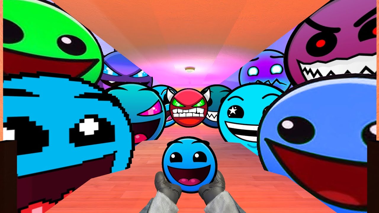 Saving Baby BlueFace From Geometry Dash Emoji  "WATER IN THE HILL" And Lobotomy Dash Nextbot Gmod