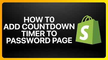 How To Add Countdown Timer To Shopify Password Page Tutorial
