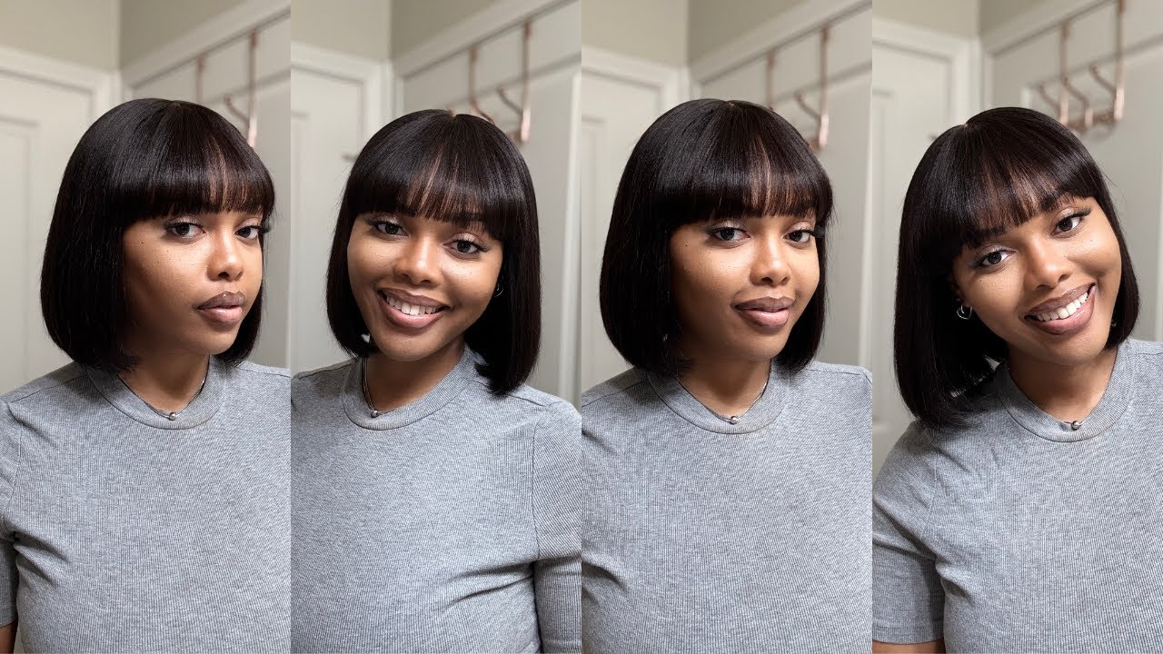 LUVME HAIR $67 WIG 😱💕✨| WEAR AND GO REALISTIC GLUELESS YAKI STRAIGHT BOB W/ BANGS | YAKI WIGS |