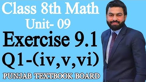 Class 8th Math Unit 9- Exercise 9.1 Question 1 (iv,v,vi)-Explaination of Pythagoras Theorem- Unit- 9