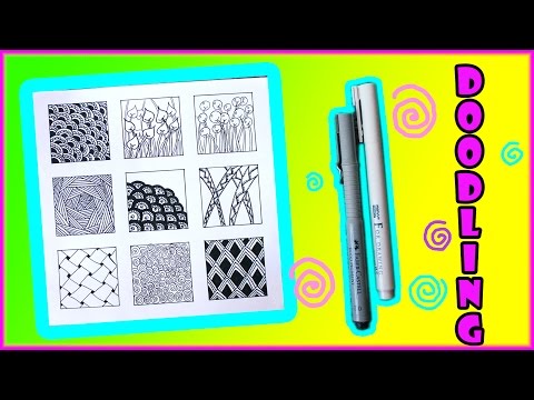 Дудлинг для начинающих ● 9 УЗОРОВ ● Чем я рисую ● DOODLE PATTERNS