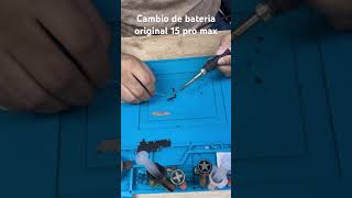 Cambio de bateria original de 15 pro max JCID V1SE #iphone#reparación #bateria