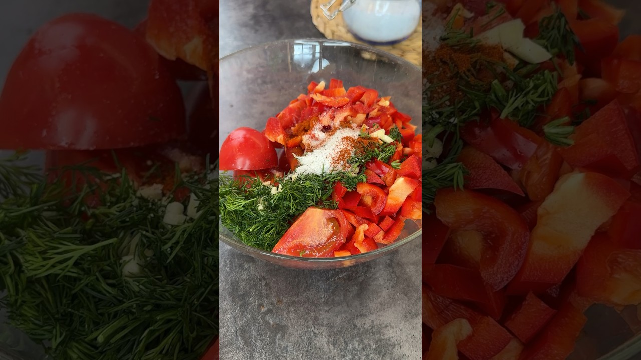 Удивила родных салатом из помидоров: на следующий день еще вкуснее #салат #калнинанаталья #рецепты