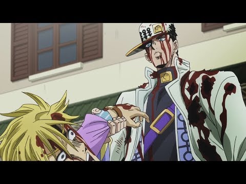 Jotaro vs. Kira (Star Platinum vs. Killer Queen)- HD, Eng. Subbed, Diamond is Unbreakable