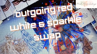 Outgoing Red White & Sparkle Swap | @Becscraftingworld2 July 4th Swap