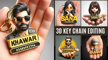 How to create 3D Ai Key Chain Photo Editing | Viral photo editing | bing image creator tutorial | ai